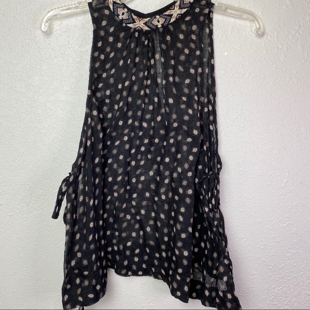 Free people embroidered neckline open tie tank - Picture 8 of 16